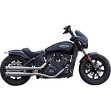 S&S Cycle Grand National Slip-On Mufflers Chrome 50-State - 4110-156 For Indian Scout 2015-2023