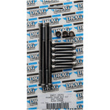 Drag Specialties Primary Cover Bolt Kit Knurled Black Chrome For Harley Touring 2007-2016