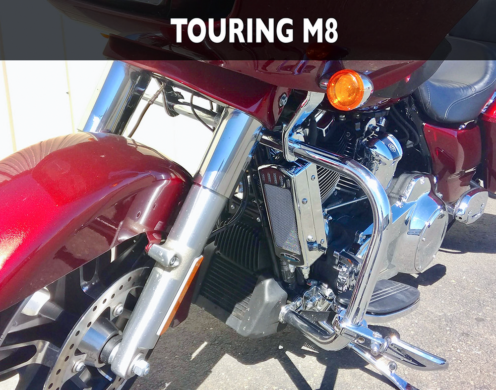 Ultracool Side Mount OIL Cooler M8 Touring ` Chrome - SMT8-1C For Harley Touring 2017-2023