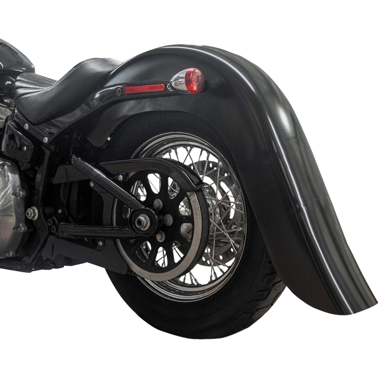 Klock Werks Benchmark Rear Fender Vicla Smooth 9" Extender Rear Black - KWF-02-0312 For Harley Softail 2018-2025