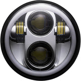 Custom Dynamics ProGLOW™ LED Headlamp With Color Changing Halo With Mounting Ring Chrome - PG-575-C For Harley 1957-2022