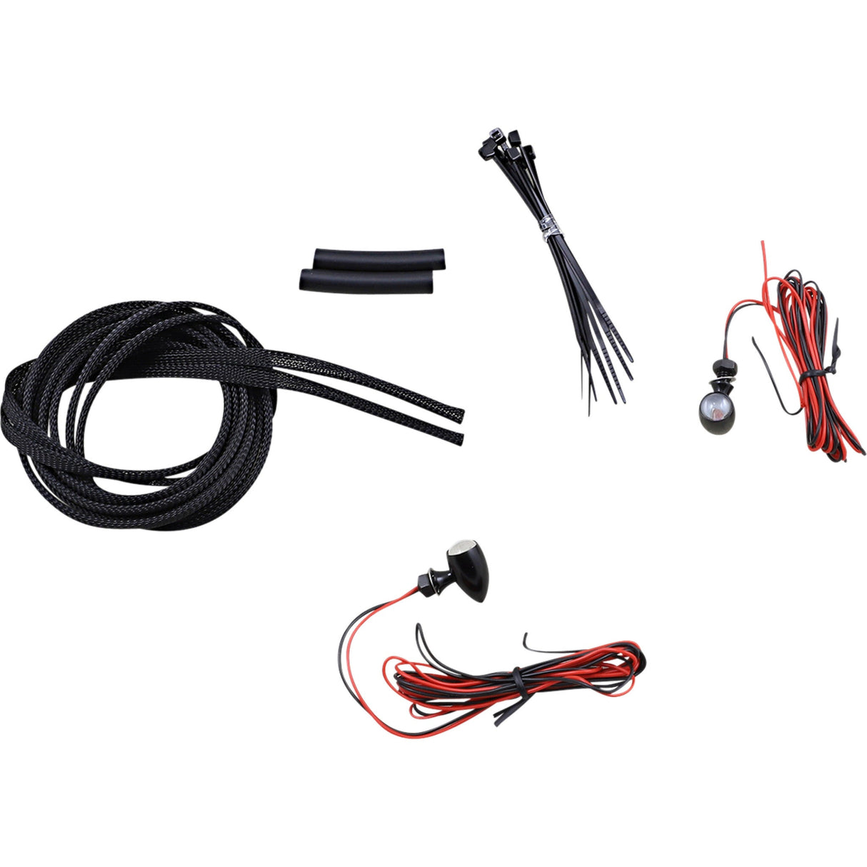 CUSTOM DYNAMICS 2040-2713 CD-MICRO-R-B Micro Bullet LED Turn Signals Micro Turn Signals - Red -Black