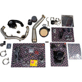 Trask Tornado Turbo Performance Kit Black With Brushed Stainless Steel Exhaust M8 - TM-7600 For Harley Motorcycles 2017-2023