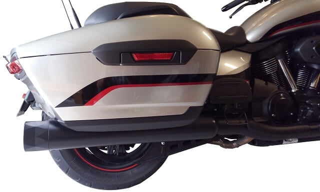 Tab Performance 4" B.A.M. Stick Exhaust Pipes | Black | Yamaha - Black Straight Tips, Zombie Baffles 311-2290-B2-Z