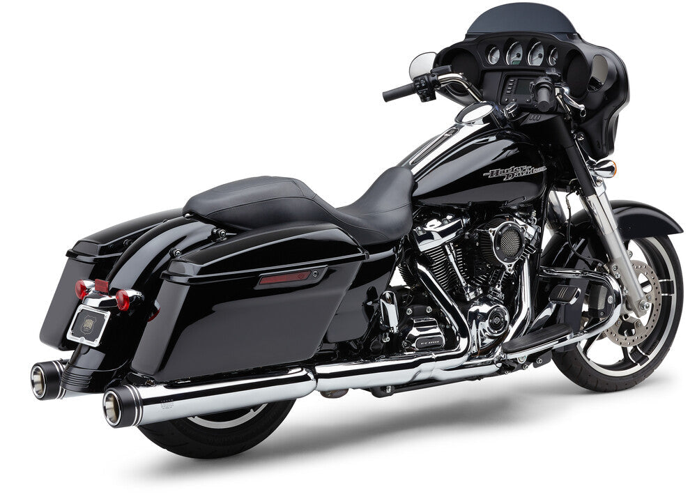 Cobra 4.5" Groove TIP Slip-ON Chrome - 6291 For Harley Touring 2017-2026