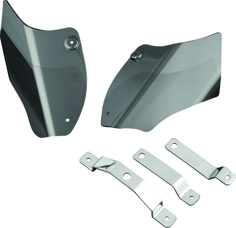Kuryakyn 1186 Saddle Shields Heat Deflectors 00-17 Softail Smoke