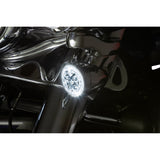 CIRO 2040-2907 45403 LED Fang® Front Signal Light Inserts with Bezel - Turn Signal Insert - Front - Chrome/Clear