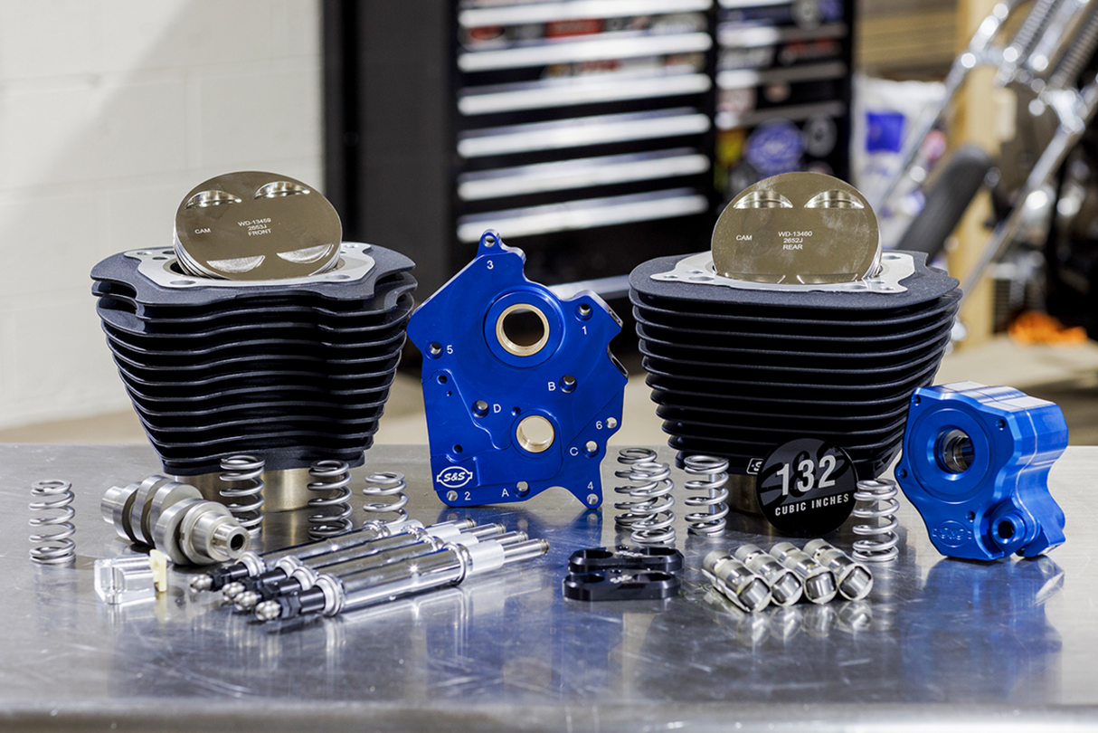 132" Power Package Engine Performance Kit - Chain Drive - Oil Cooled - Non-Highlighted Fins - M8 - 0904-0102