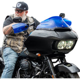 KLOCK WERKS 0635-2834 KWS-01-0133-CC Flare® Handguards harley-davidson cable clutch - blue