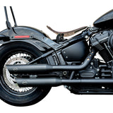 S&S Cycle Slash-Cut Slip-On Mufflers Race Black Flfb - 550-0735 For Harley Softail 2018-2022