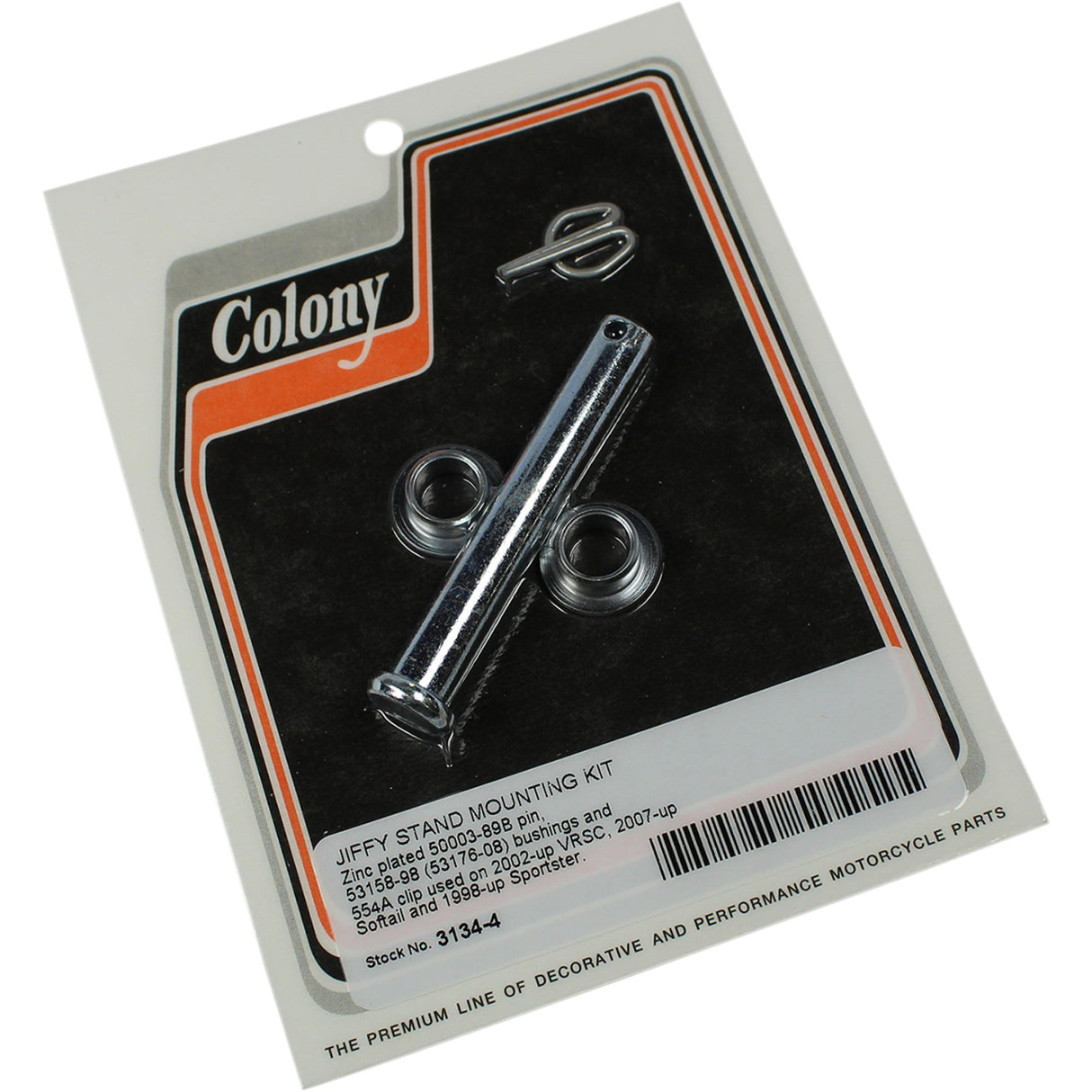 Colony Jiffy Stand Mounting Kit V-Rod Sportster Softail - 3134-4 For Harley 1998-2020