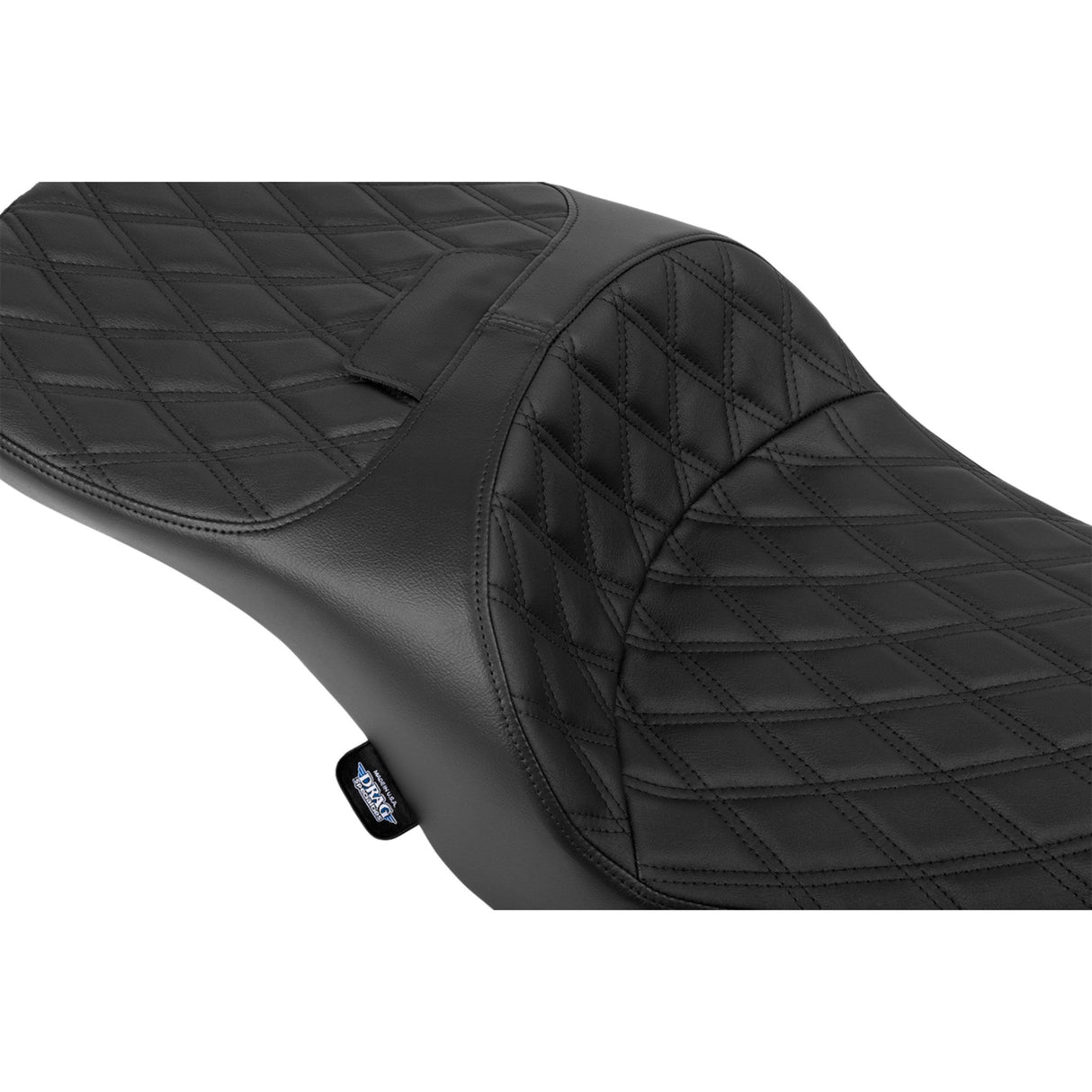 DRAG SPECIALTIES SEATS 0801-2098 Freedom Touring Seat Freedom Seat - Black - Vinyl - Black Double Diamond Stitch - FLT/FLH '23-'25