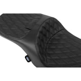 DRAG SPECIALTIES SEATS 0801-2098 Freedom Touring Seat Freedom Seat - Black - Vinyl - Black Double Diamond Stitch - FLT/FLH '23-'25