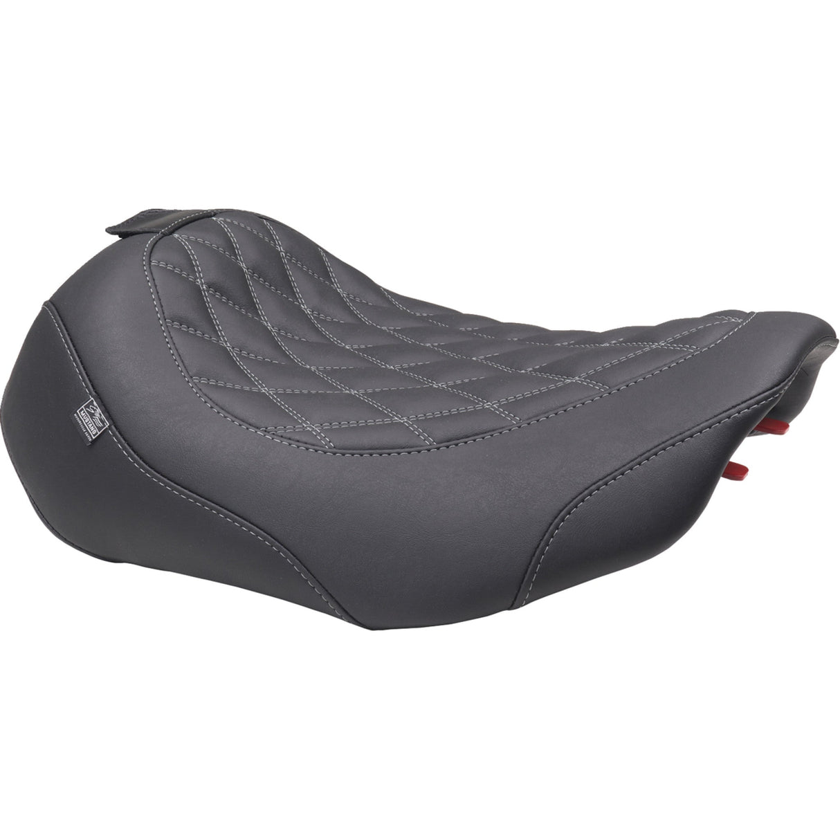 MUSTANG 0801-2017 89503GM Wide Tripper™ Solo Seat Wide Tripper™ Seat - Solo - BLACK/Gun Metal Stitching - FLT/FLH '23-'25