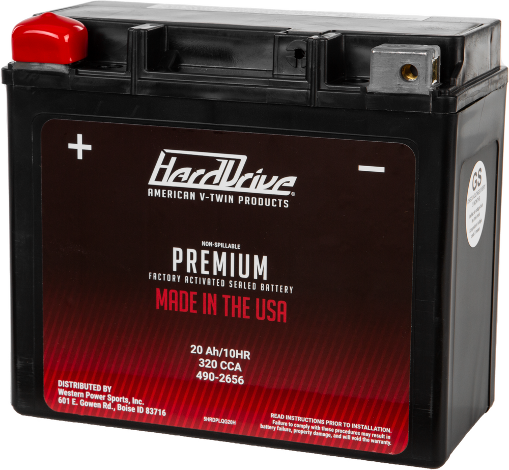 Harddrive Premium Battery GYZ20H YTX20H CCA 320 - HRDM72RGH For Harley 1979-1996