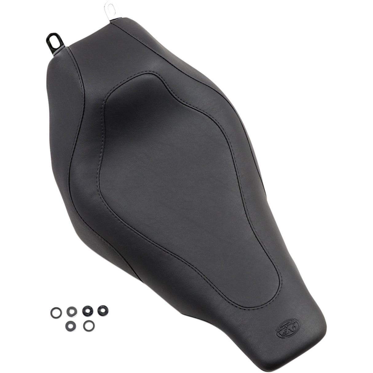 Mustang Tripper™ Solo Seat Without Backrest Stitched Black - 76457 For Harley Touring 1997-2007