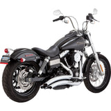 Vance & Hines 2-Into-2 Big Radius Exhaust System Chrome - 26081 For Harley Dyna 2006-2009