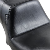 LePera Daytona 2-Up Seat Without Backrest Smooth Black - LK-515 For Harley Motorcycles 2006-2017