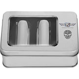 FIGURATI DESIGNS 3550-0343 FD27-DC-2545-SS Docking Covers american flag skull - contrast cut - silver