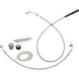 FAT BAGGERS INC. 0662-1320 149914-C EZ Install Kit 14" handlebars - upper clutch - braided stainless steel/chrome