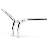 LA CHOPPERS 0601-4938 LA-7338-10 Kage Fighter Welded Bent-Riser Handlebar - One Piece - Bent - 10" - Chrome