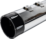 4-1/2" MK45 Performance Mufflers - Chrome with Black Tracer - 1801-0851