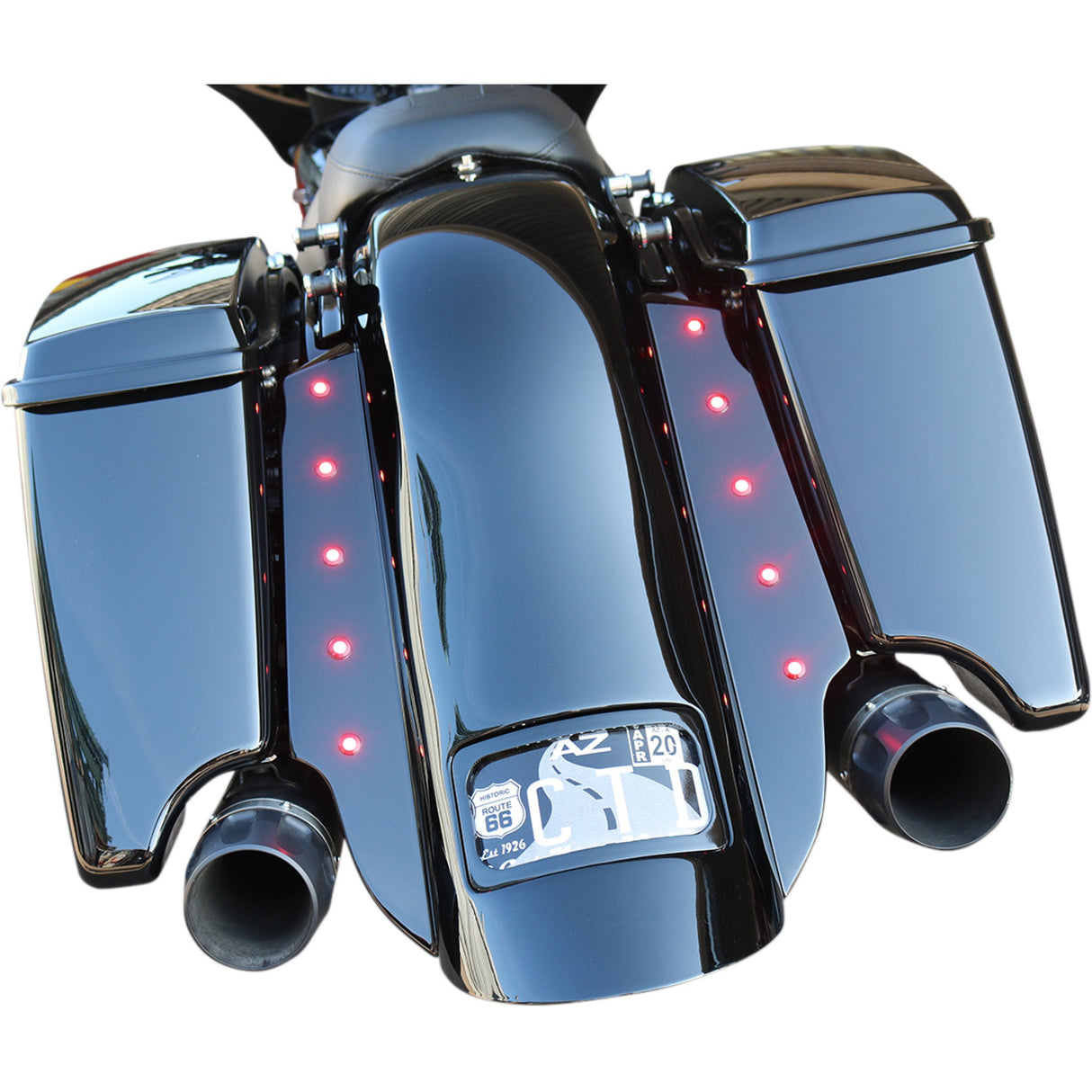 PAUL YAFFE BAGGER NATION 2040-2488 BOLTS-AMB-B Daytime Lightning BoltZ Running Lights - Black/Amber
