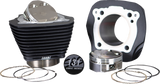Cylinder & Piston Kit - 131" - Wrinkle Black with Non-Highlighted Fins - M8 - 0931-1011
