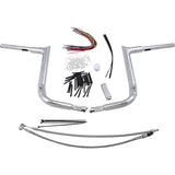 FAT Baggers INC. 1-1/2" EZ Install Pointed Top Handlebar Kit 14" Chrome - 809114 For Harley Touring 2008-2013