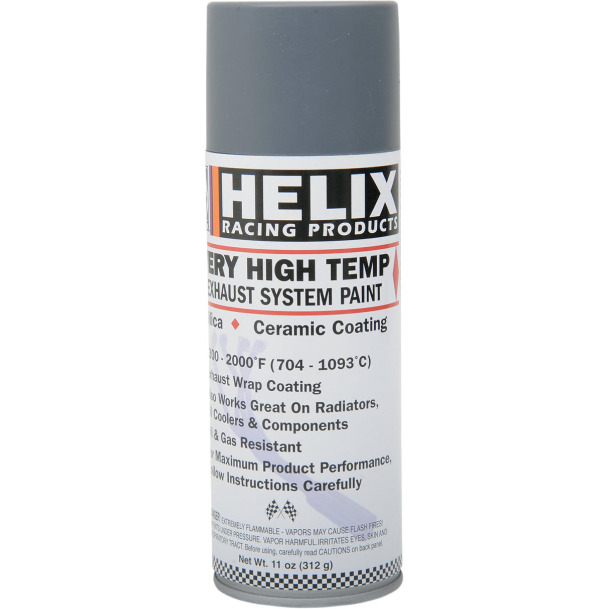 HELIX 3712-0015 165-1000 High-Temperature Exhaust Paint High-Temperature Paint - Gray - 11 oz. net wt. - Aerosol