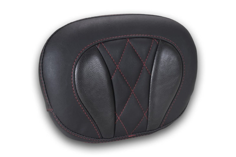 Mustang Motorcycle Mustang Deluxe Diamond Touring Sissy Bar Pad Black W Dark Cherry Thread - 88450DC For Harley Touring 2023-2026
