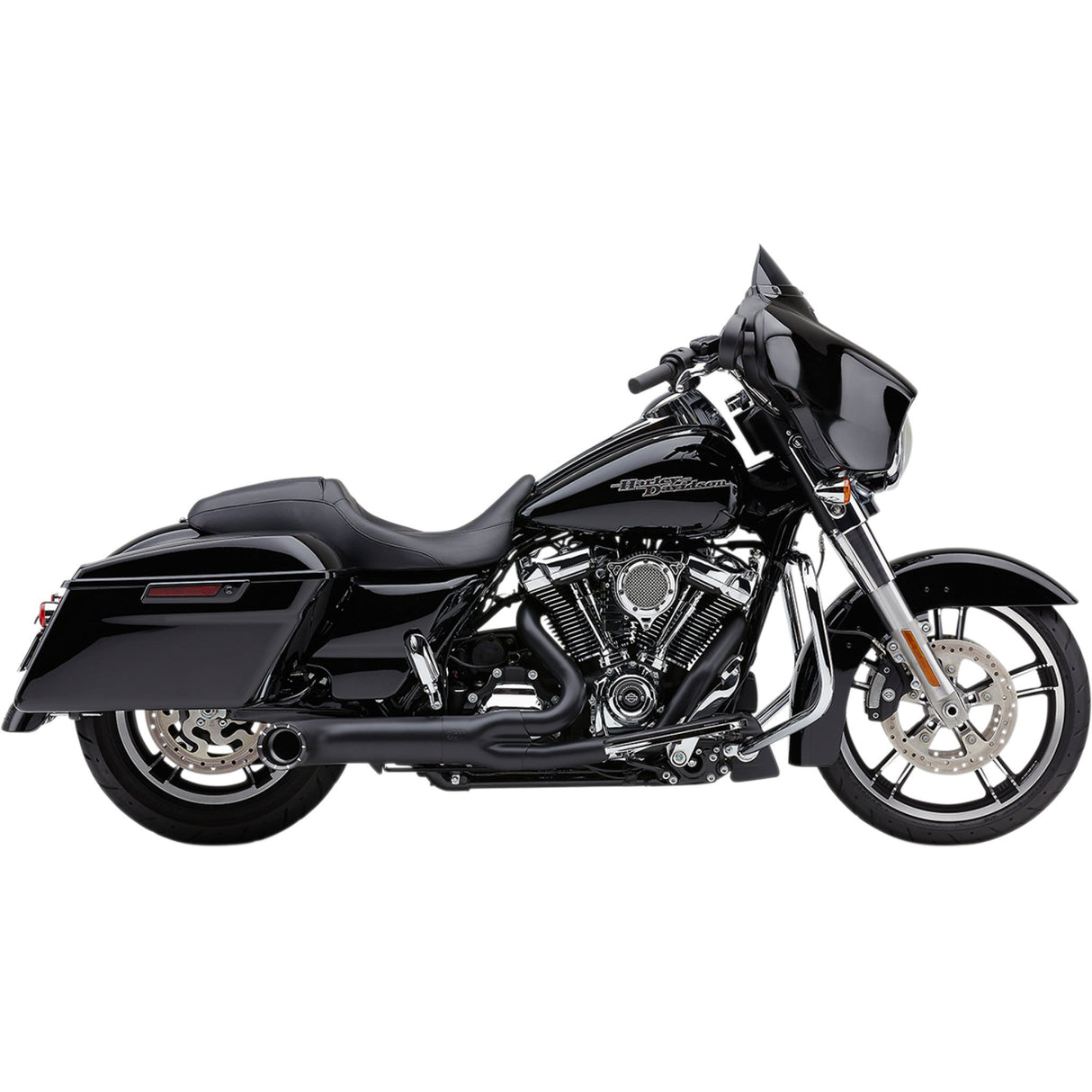 Cobra Turn Out 2-Into-1 Exhaust System - 6271B-1 For Harley Touring 2017-2022