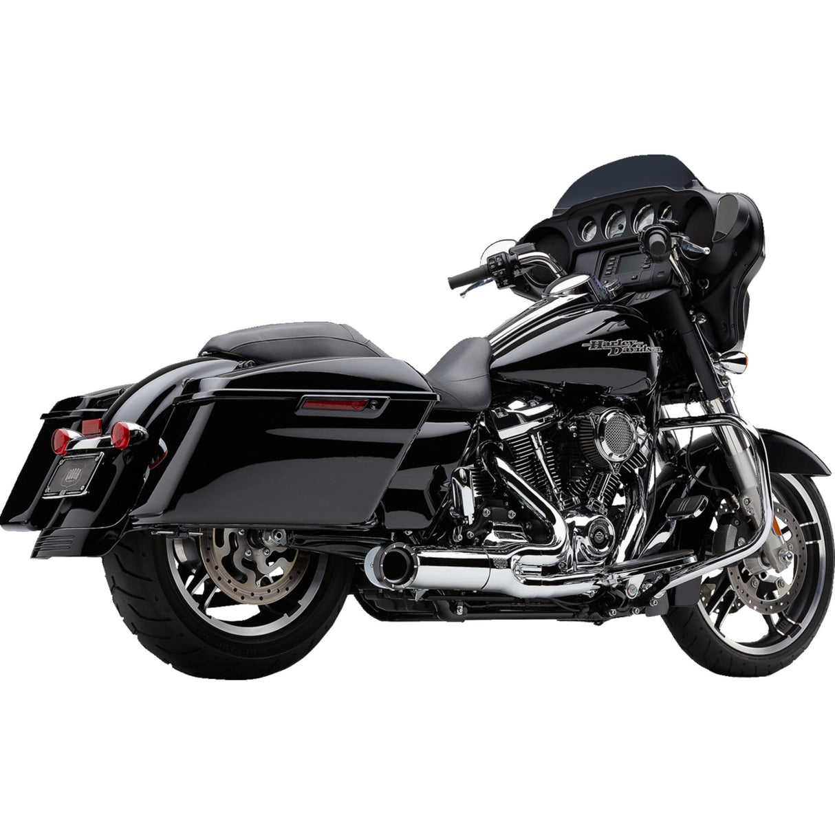 Cobra Turn Out 2-Into-1 Exhaust System Chrome - 6271-1 For Harley Touring 2017-2022