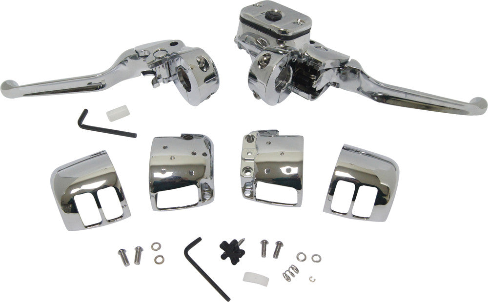 Harddrive Comp H Bar Cntrls 11/16 M Cylinder Without Switches Chrome - 26-094 For Harley Motorcycles 1996-2006