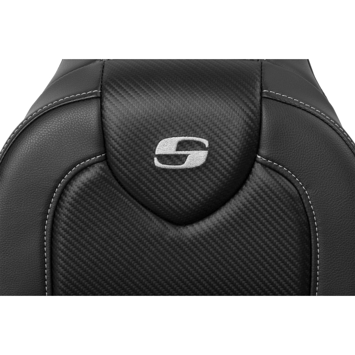 Saddlemen RoadSofa™ Seat Carbon Fiber Without Driver Backrest - 804-05-185 For Harley Dyna Wide Glide 2004-2005