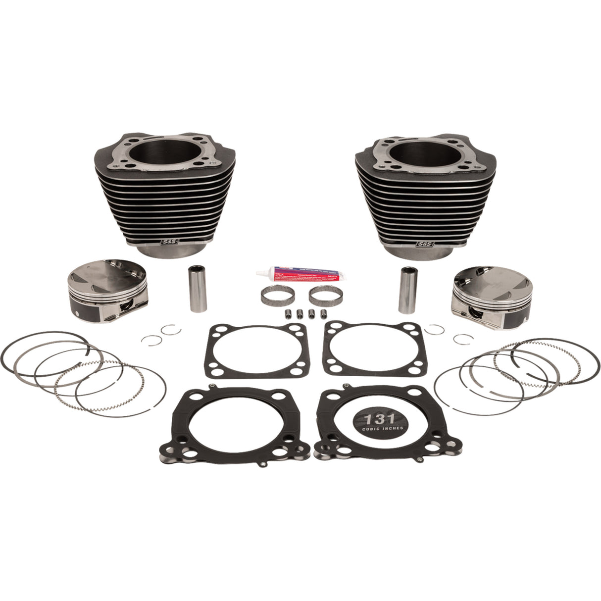 S&S Cycle Cylinder Kit 131" Stroker Cylinder Black Granite With Highlights M8 - 910-0764A For Harley Motorcycles 2017-2026