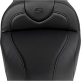 SADDLEMEN- 0801-1617 A808-07R-185BLK Roadsofa™ Standard Reach Seat-with Backrest - Carbon Fiber - Black Stitch - FL 08-19