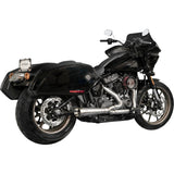 Trask 2-Into-1 Assault Exhaust System Natural With Bags - TM-5053 For Harley Softail 2018-2024
