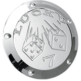 Joker Machine Billet Derby Cover Lucky 7 Chrome 5 Hole - 06-99L For Harley Motorcycles 1999-2019