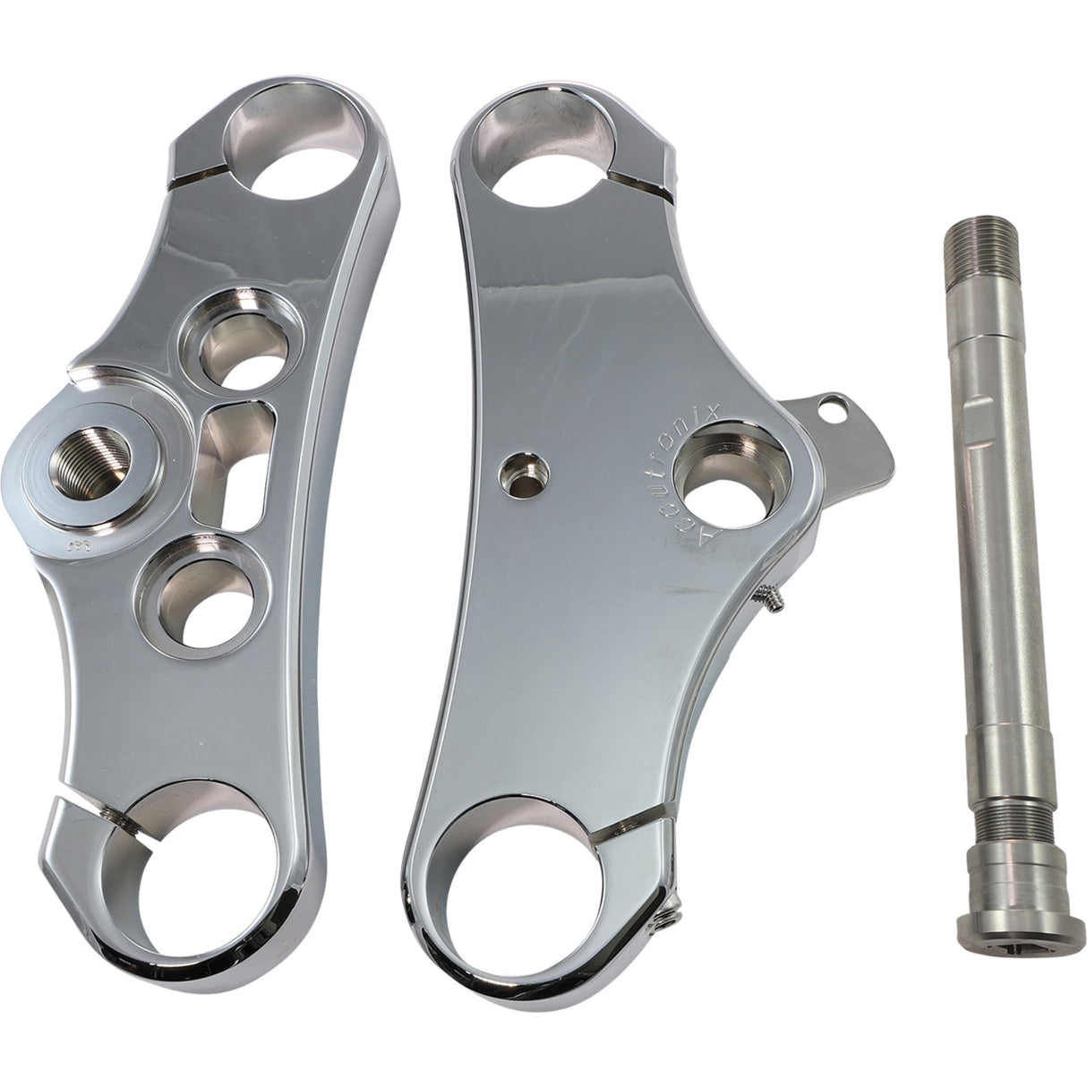 Accutronix Elite 49 Triple Tree 49 Mm Chrome 3° Rake - TWD349-ESC For Harley Dyna Wide Glide 2010-2017