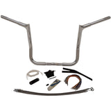 FAT Baggers INC. 1-1/4" EZ Install Pointed Top Handlebar Kit 14" Chrome - 909114 For Harley Touring 2008-2013