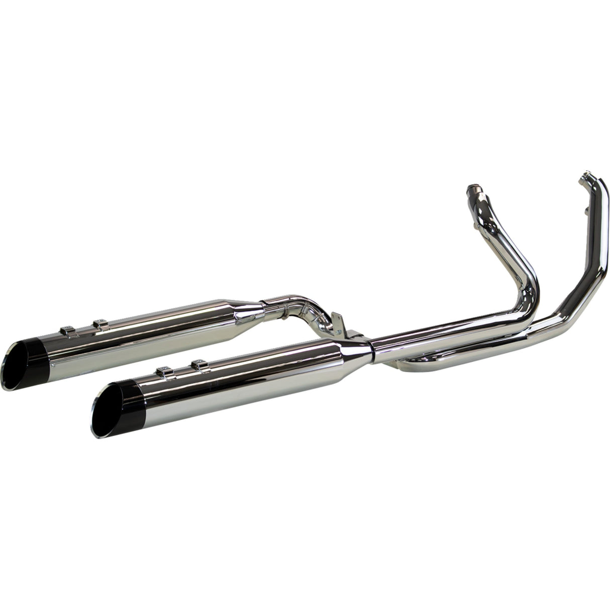 Khrome Werks 2-Into-1-Into-2 Dominator-SR Exhaust System Chrome Without End Caps M8 Touring - 200400A-SR For Harley Touring 2017-2026