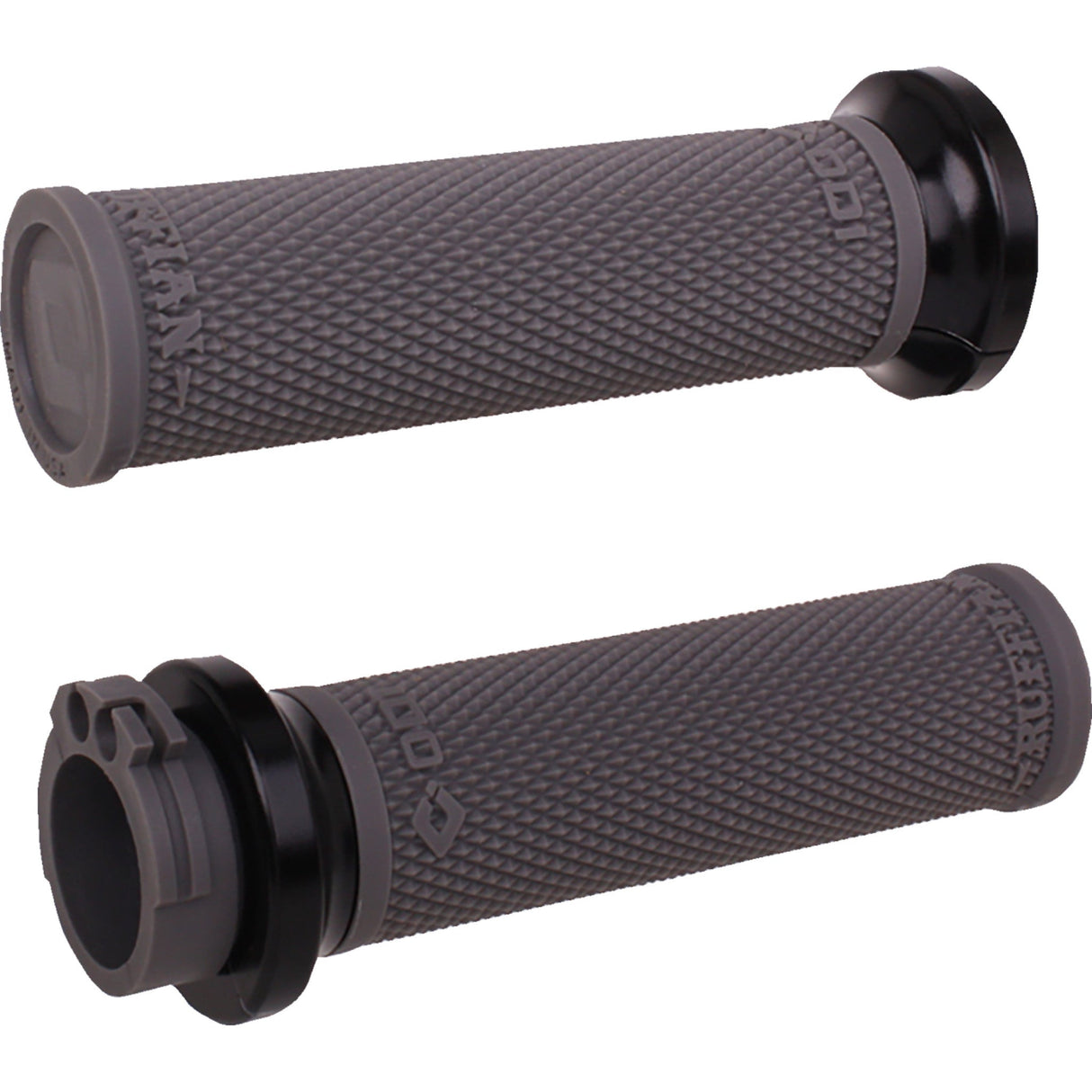 ODI Ruffian Lock-On Street Grips Cable Graphite Black - V30HCWH-B For Harley Motorcycles 1984-2022