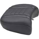 MUSTANG 0801-2121 88420MO Wide Deluxe Touring Passenger Seat Deluxe Passenger Seat - Wide - Mandarin Orange Stitch - FLT/FLH '23-'25