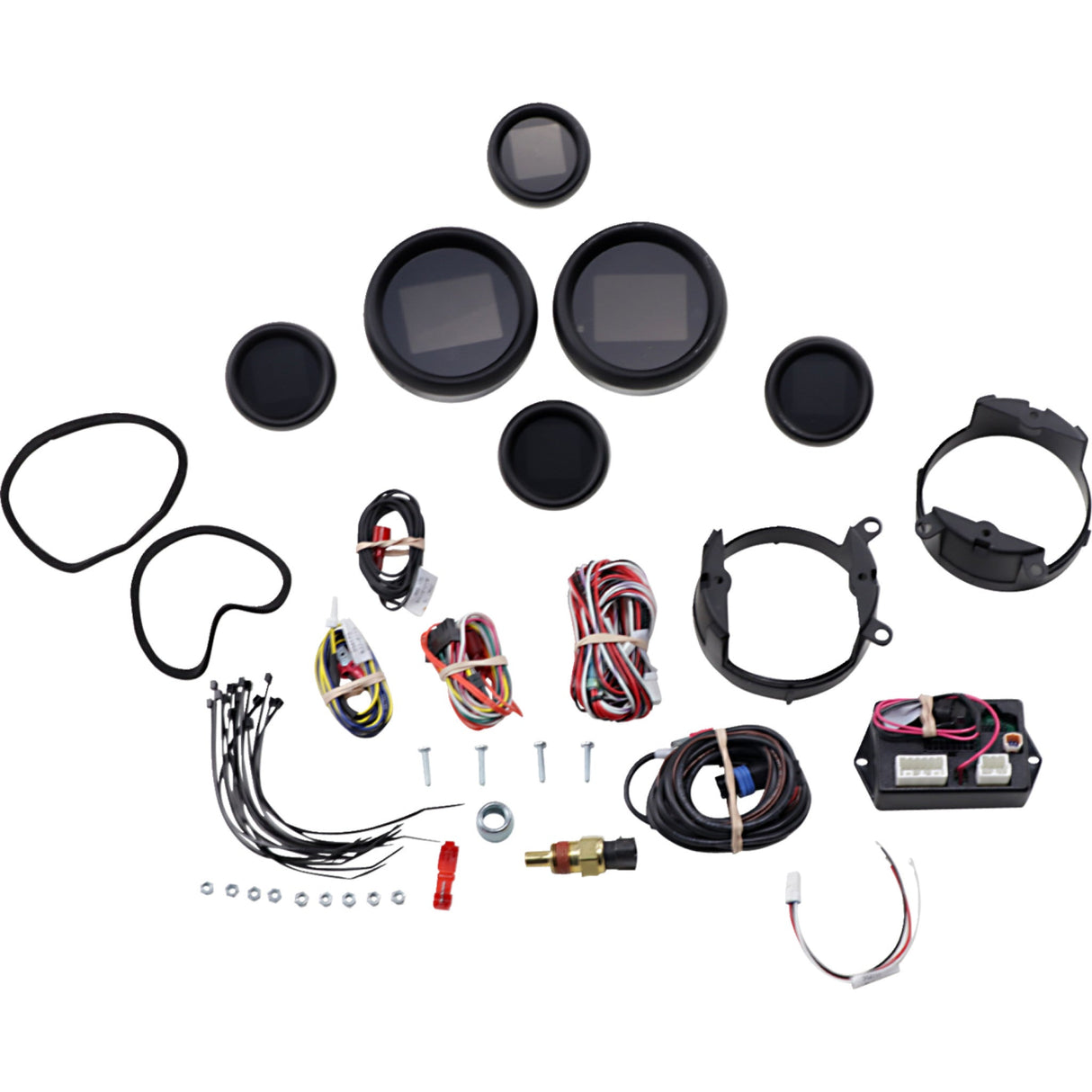 Dakota Digital Six-Gauge MLX Series Kit Black Bezel Touring - MLX-8696-K For Harley Touring 1999-2003