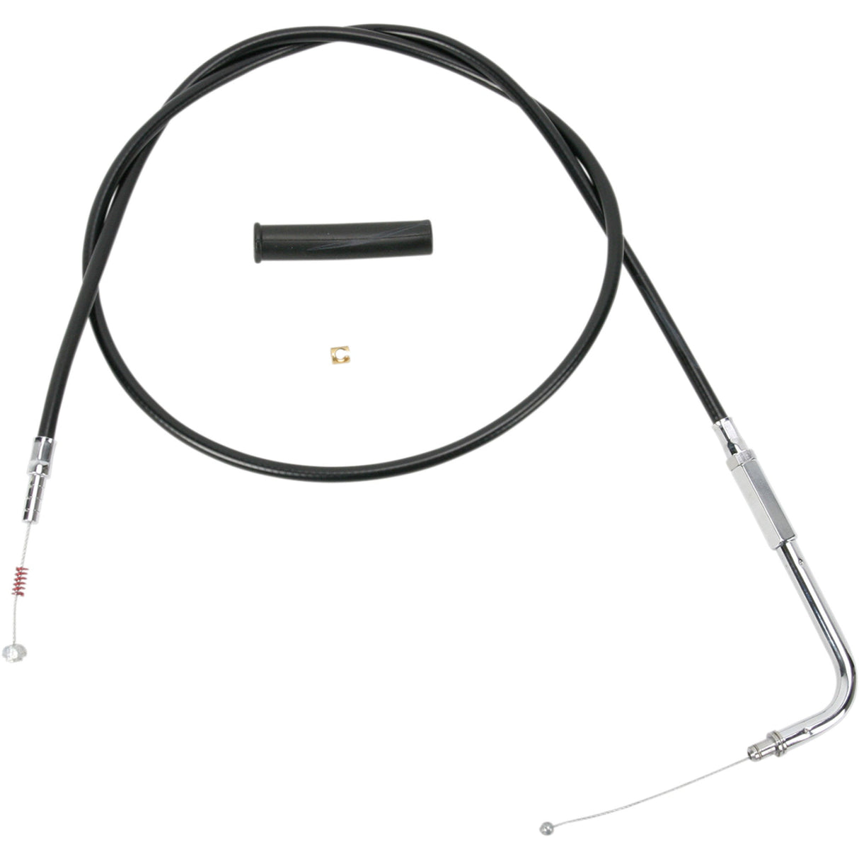 DRAG SPECIALTIES 0651-0160 Black Vinyl Cable Black Vinyl Idle Cable - 38"