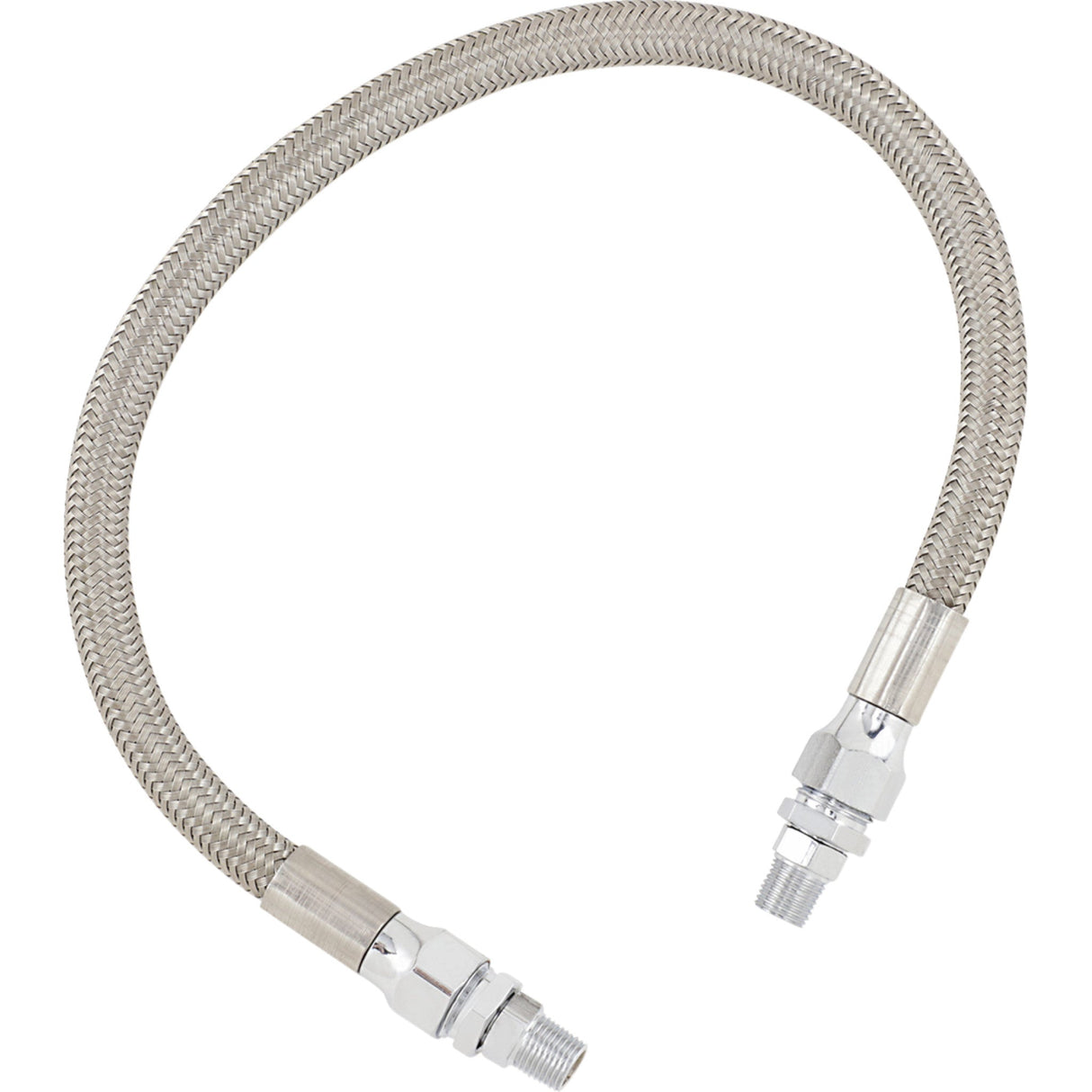 DRAG SPECIALTIES 0711-0051 Universal Stainless Steel Braided Oil Line Universal Oil Line - Stainless Steel - 16"