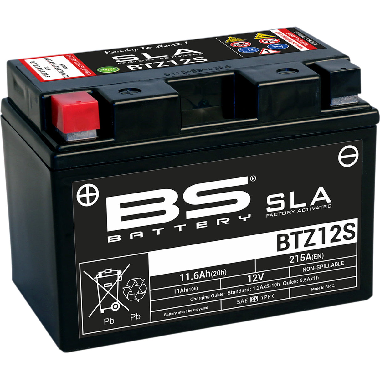 BS BATTERY 2113-0622 300637-1 SLA Factory- Activated AGM Maintenance-Free Battery Battery - BTZ12S (YTZ)