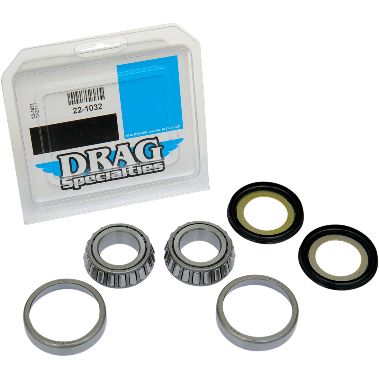 Drag Specialties Neck Post Bearing And Race Complete Replacement Kit For Harley Motorcycles 1960-2024