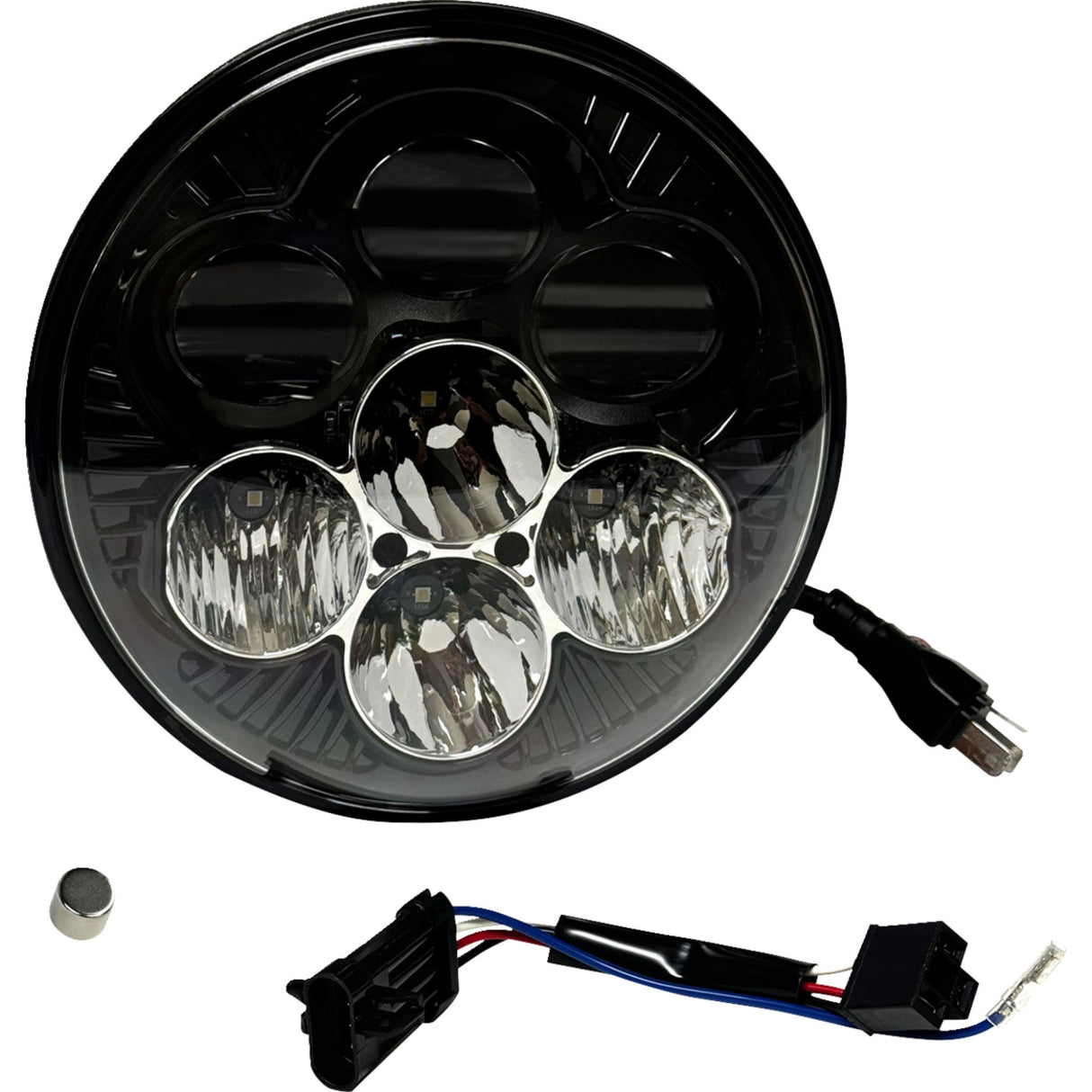 CUSTOM DYNAMICS 2001-2926 SD2-7-14 Shark Demon® 7” Round LED Headlight with Color Changing Backlight